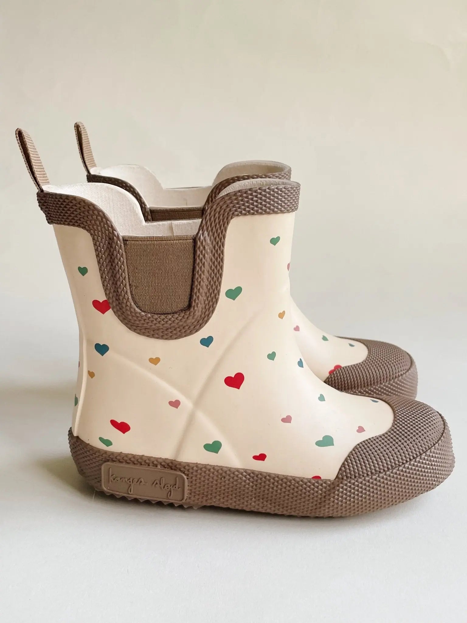 Children's Brume Welly Rain Boots - Multi Foil Hearts  Konges Sløjd   