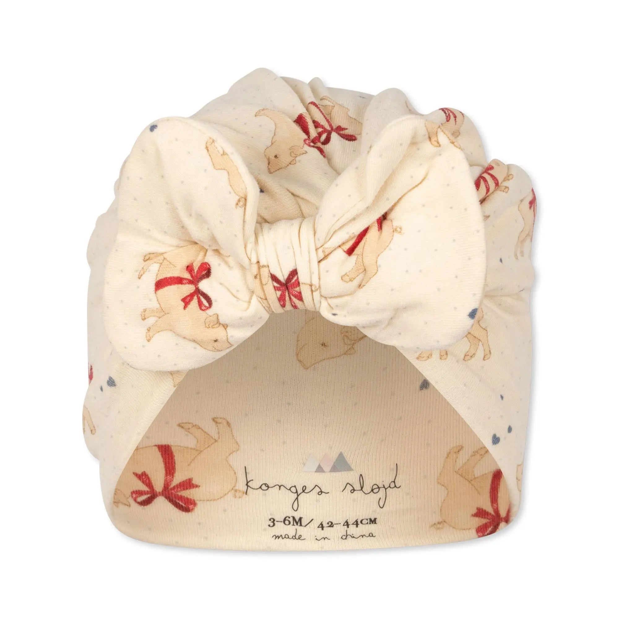 2 Pack Bambi Baby Bonnet Gots with Large Bow  Konges Sløjd   