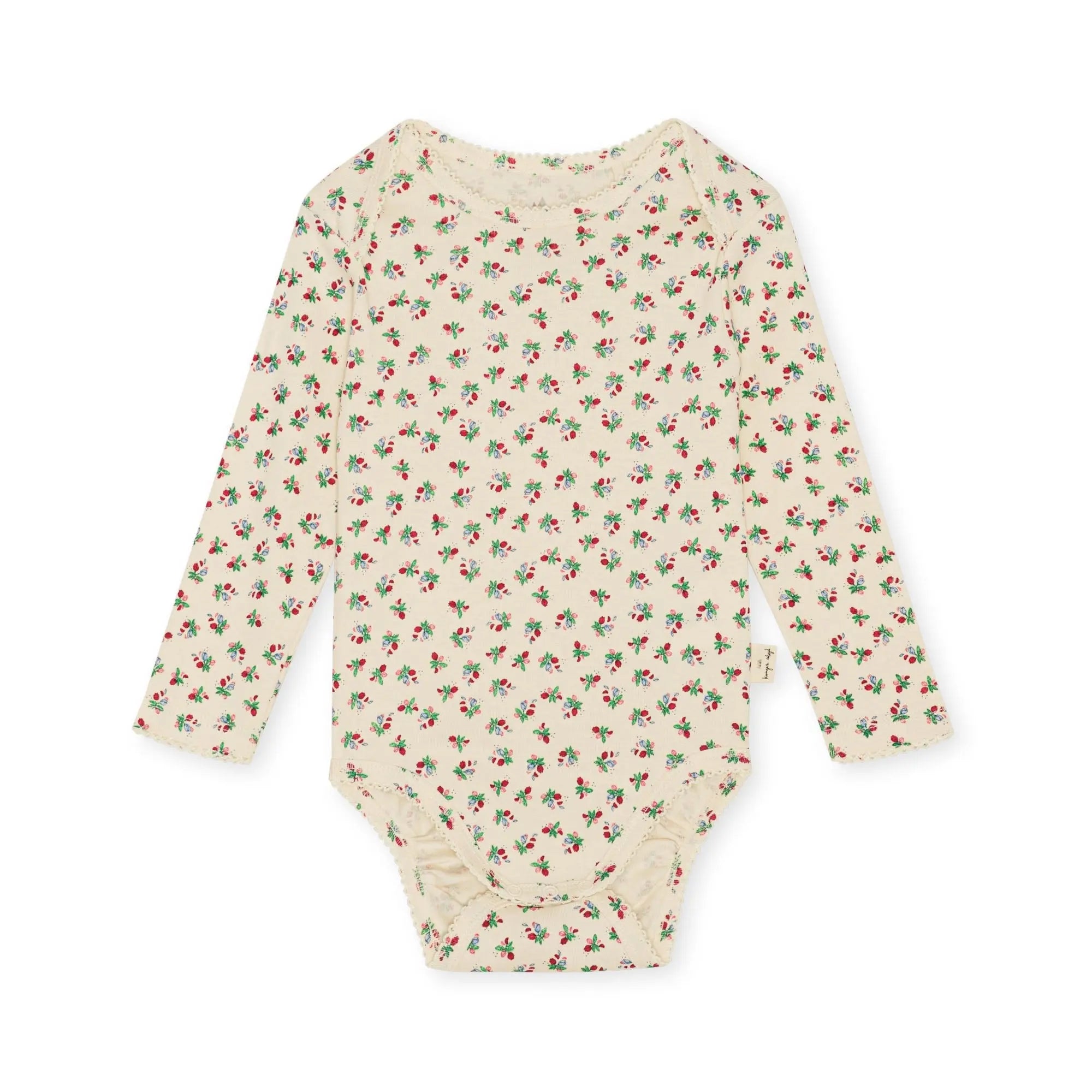 Classic Long Sleeve Baby Bodysuit Gots - Fleur Tricolore  Konges Sløjd   