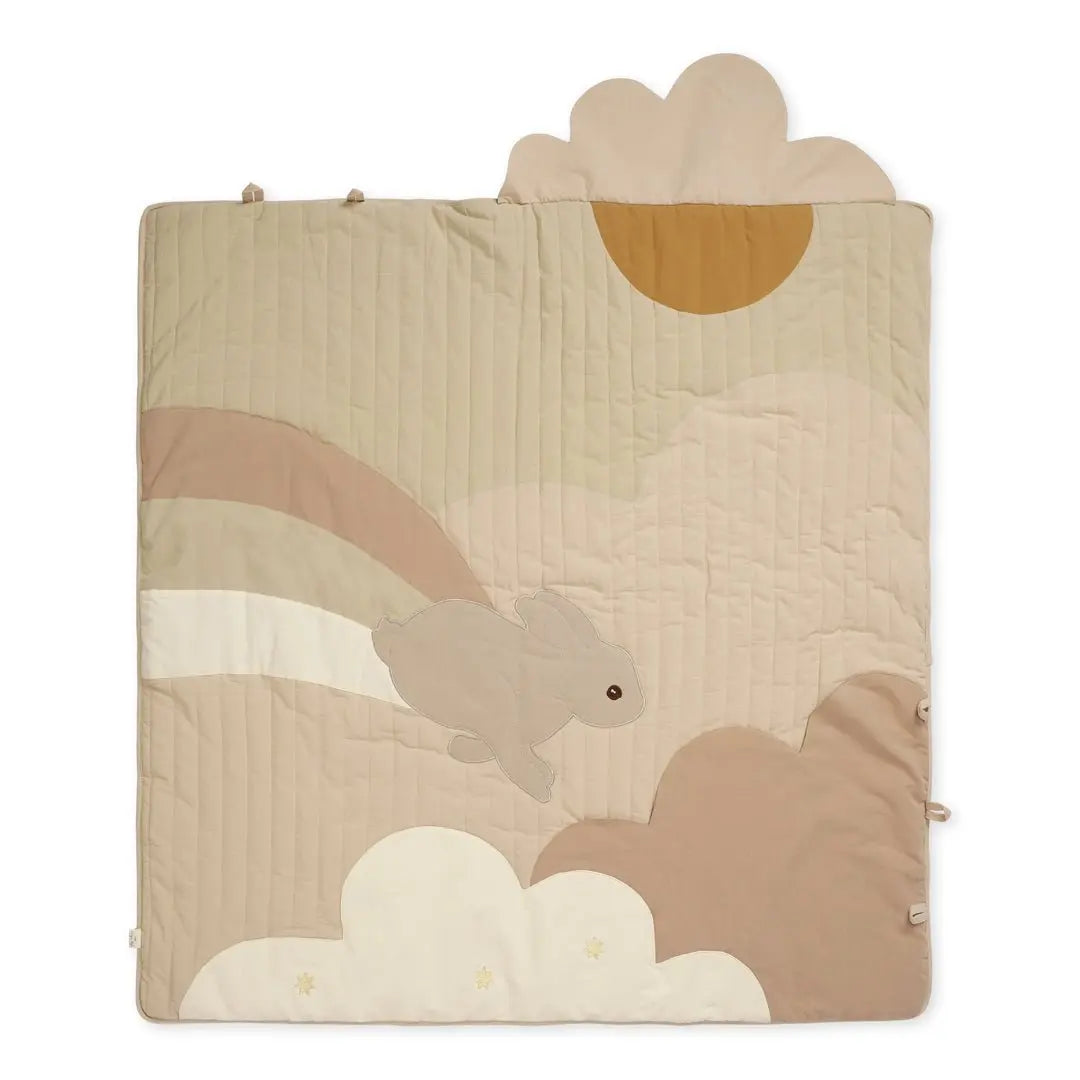 Bunny Play Blanket, Organic Cotton Play Rug, Soft Kids Play Mat, Bunny Design, Durable and Eco-friendly  Konges Sløjd Blush One Size 