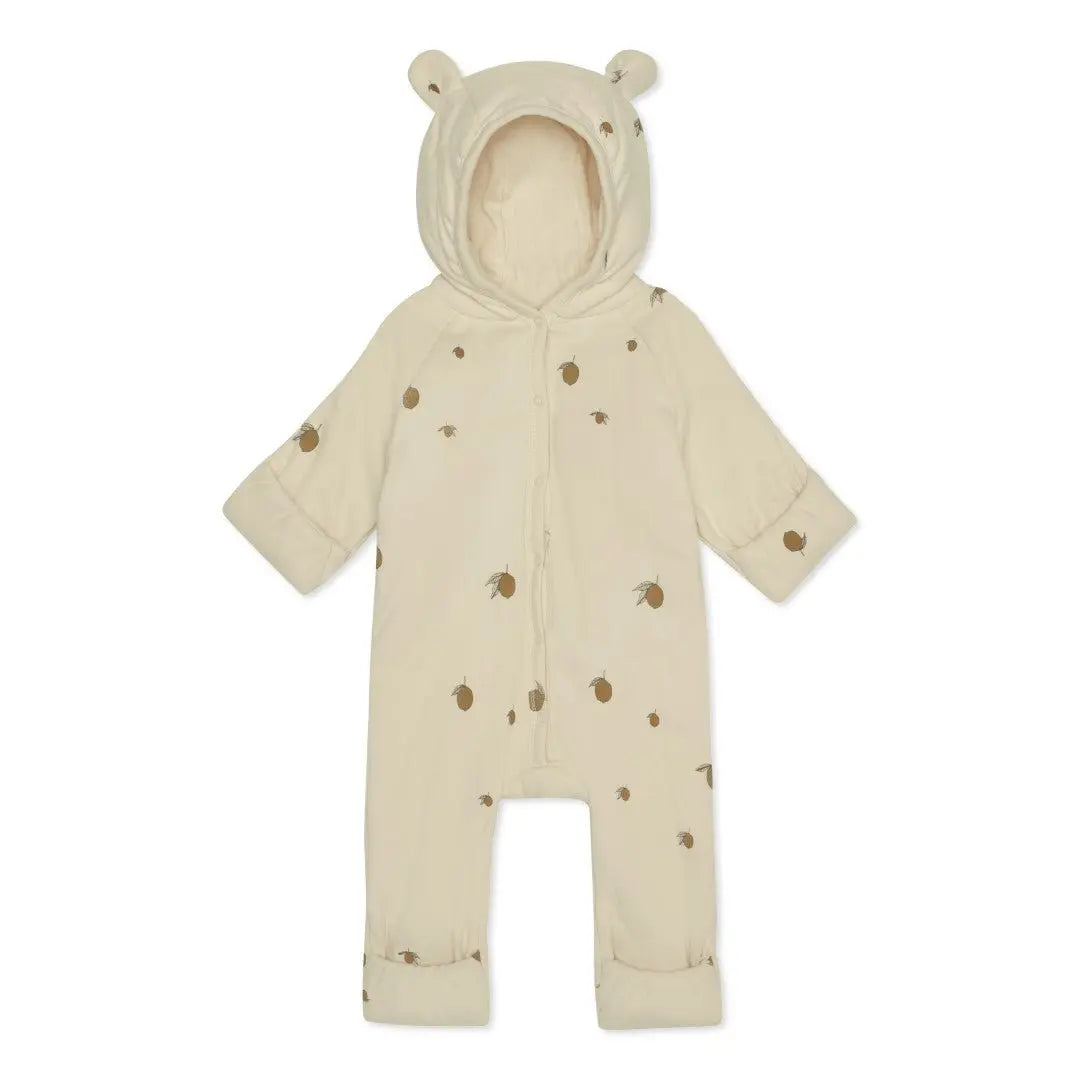 Newborn Onesie With Hood  Konges Sløjd Lemon 62cm/3M 