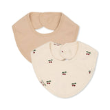 Organic Cotton Baby Bibs - Cherry Print, Set of 2, Soft and Absorbent  Konges Sløjd   