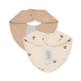 Organic Cotton Baby Bibs - Cherry Print, Set of 2, Soft and Absorbent  Konges Sløjd   