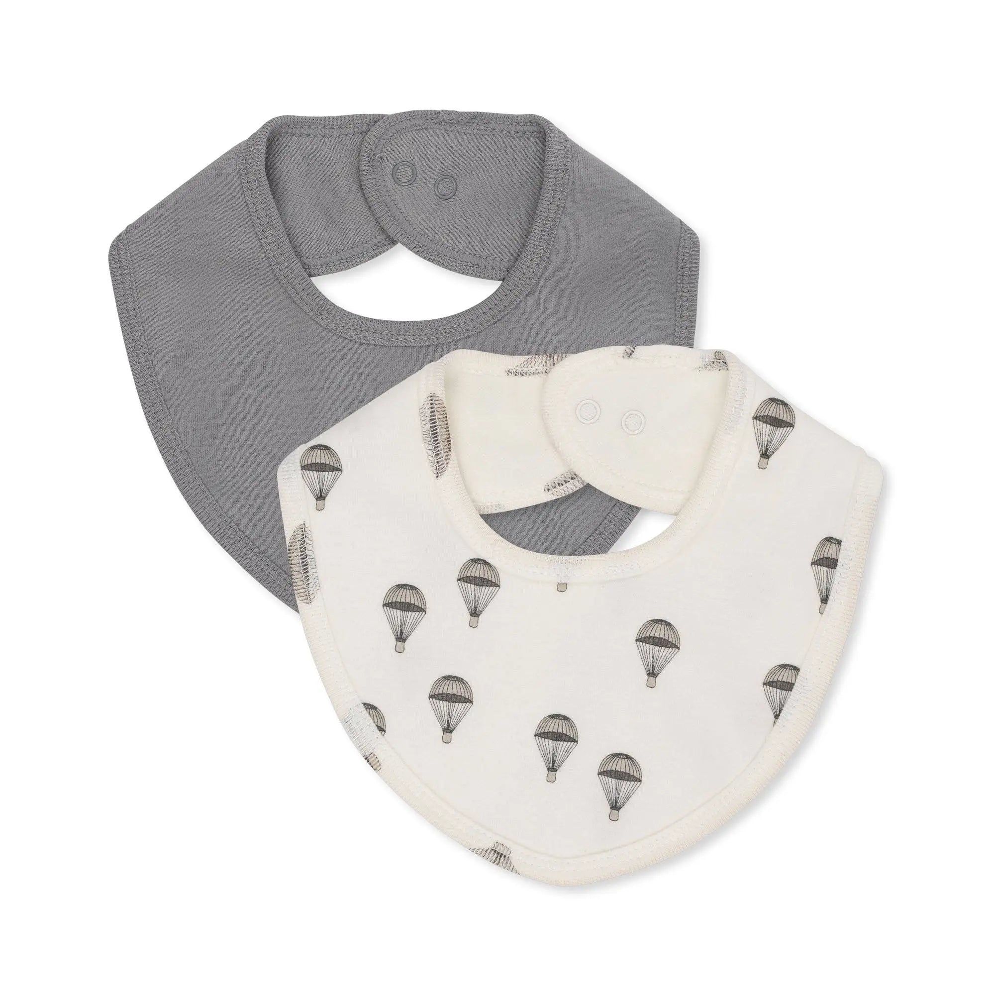2 Pack Parachute Organic Cotton Baby Bibs, Soft and Absorbent, Feeding Essential  Konges Sløjd   