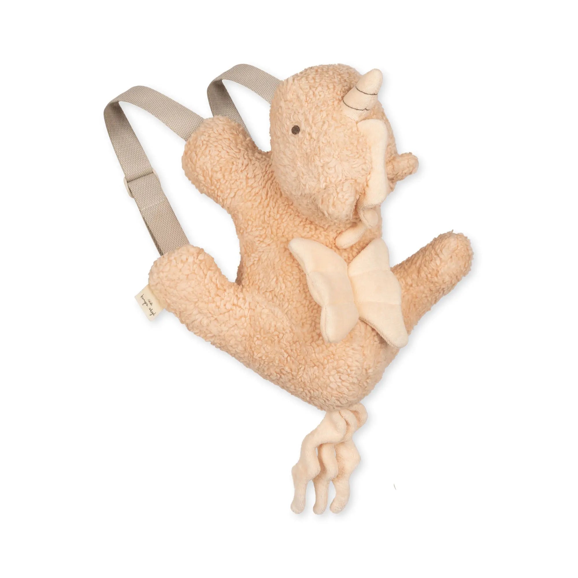 Cute Teddy Unicorn Backpack, Zippered Compartment, Practical Hanger Loop, Kids Unicorn Bag  Konges Sløjd   