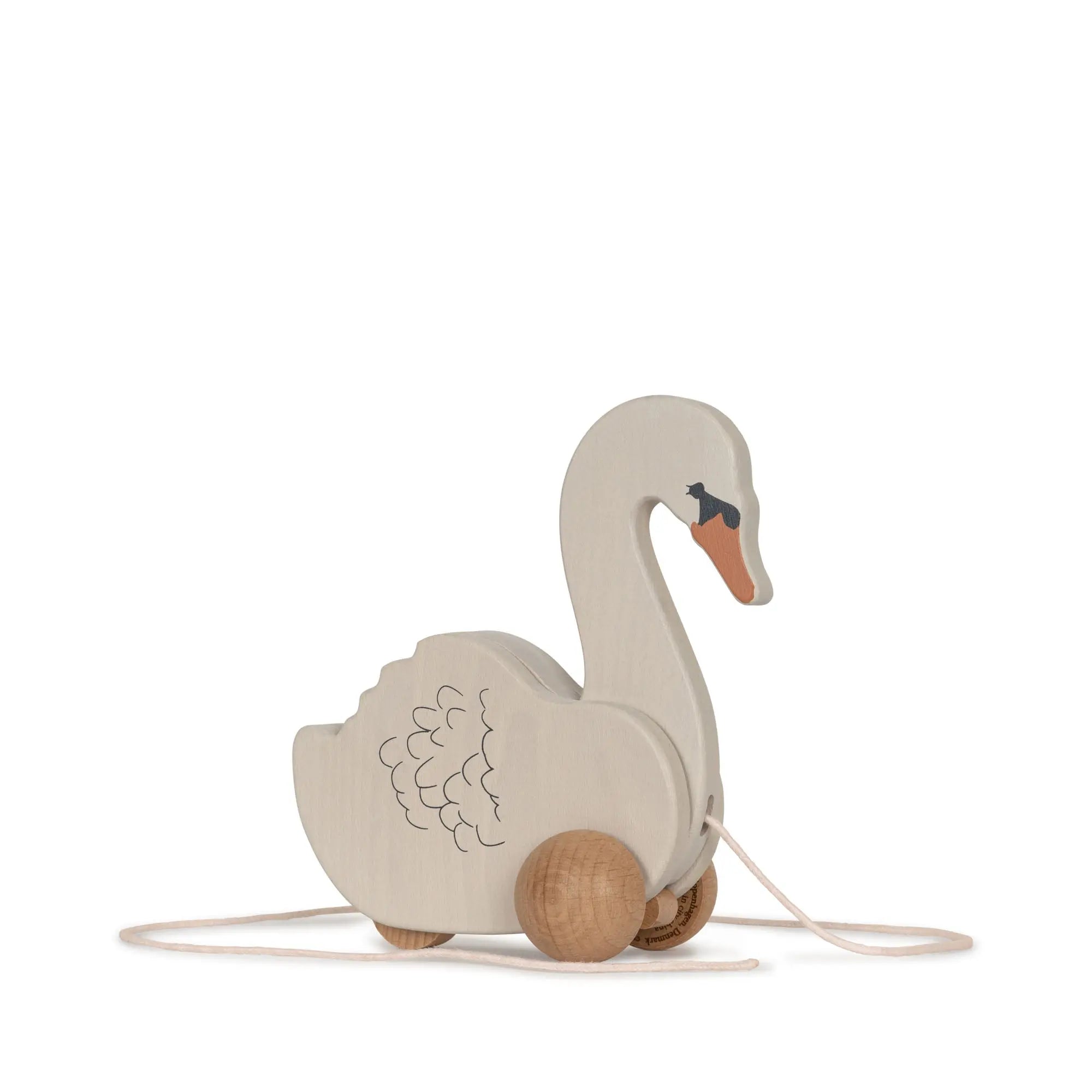 Wooden Pull Swan Toy  Konges Sløjd   