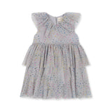 Fairy Dress With Frill Details, Two-Tier, Rounded Collar, Soft Cotton Inside Layer, Crisp Tulle Outer Layers  Konges Sløjd Nuit Etoile 86cm/18M 