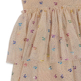 Fairy Dress With Frill Details, Two-Tier, Rounded Collar, Soft Cotton Inside Layer, Crisp Tulle Outer Layers  Konges Sløjd   