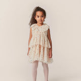 Fairy Dress With Frill Details, Two-Tier, Rounded Collar, Soft Cotton Inside Layer, Crisp Tulle Outer Layers  Konges Sløjd   