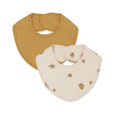 2-Pack Organic Cotton Baby Bibs Lemon  Konges Sløjd Lemon One Size 