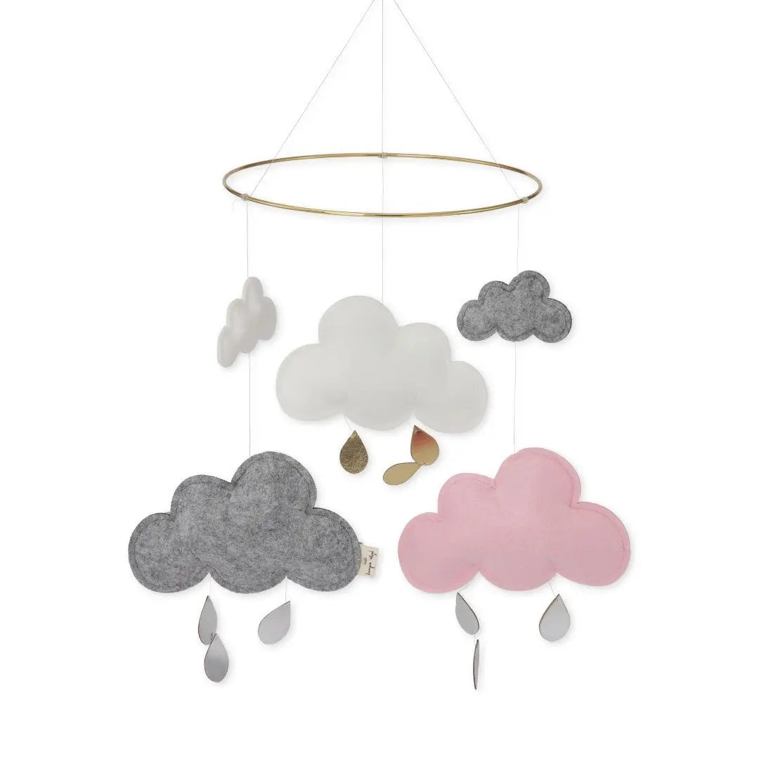 Pinkberry Cloud Mobiles, Handmade Nursery Decor, Baby Crib Mobile Mobiles Konges Sløjd   