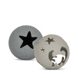 Ceramic Baby Orb Ball Set - 2-Pack, Star Cut Out Design, Enhance Coordination Skills  Konges Sløjd Quarry Blue Mix One Size 