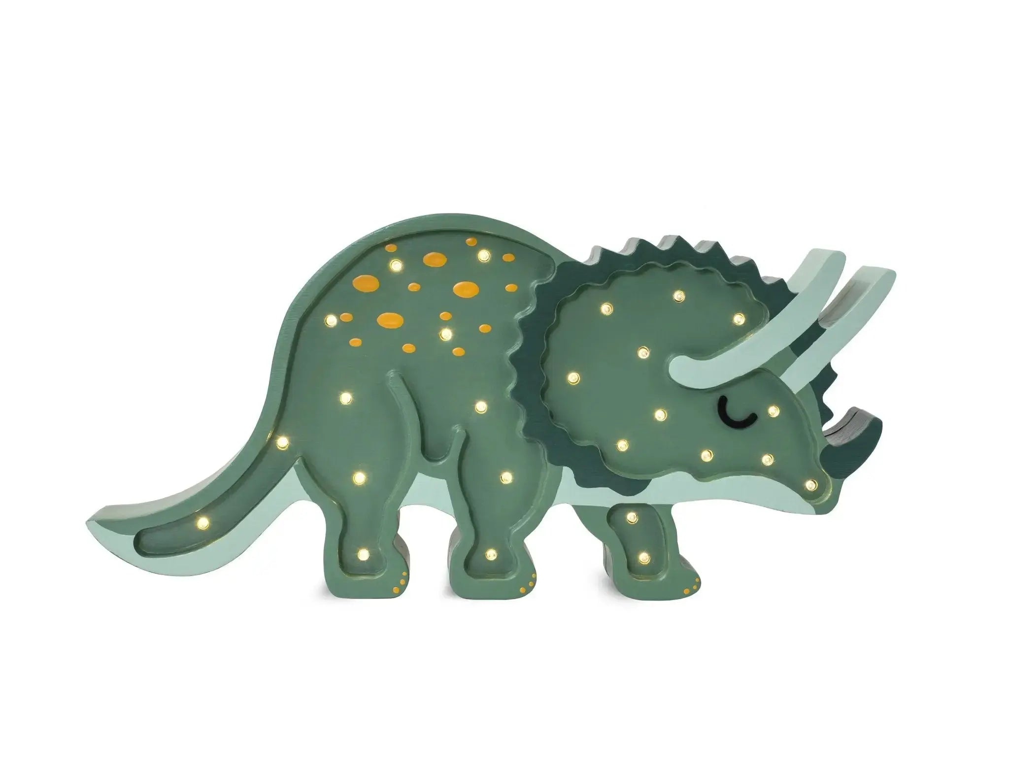 Little Lights Triceratops Dinosaur Lamp  Little Lights Military Green  