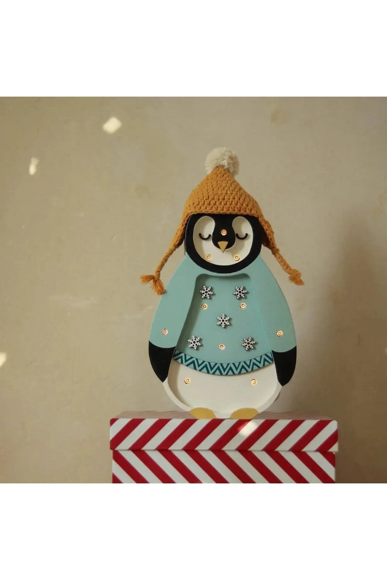 Limited Edition Penguin Lamp, Nursery Decor, Kids' Room Light lamp Little Lights Light Blue  