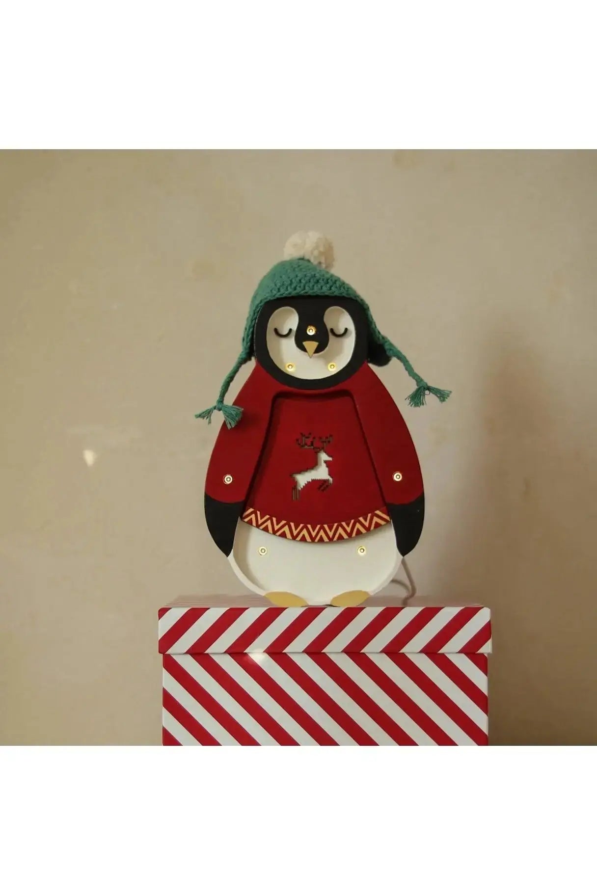 Limited Edition Penguin Lamp, Nursery Decor, Kids' Room Light lamp Little Lights Red  