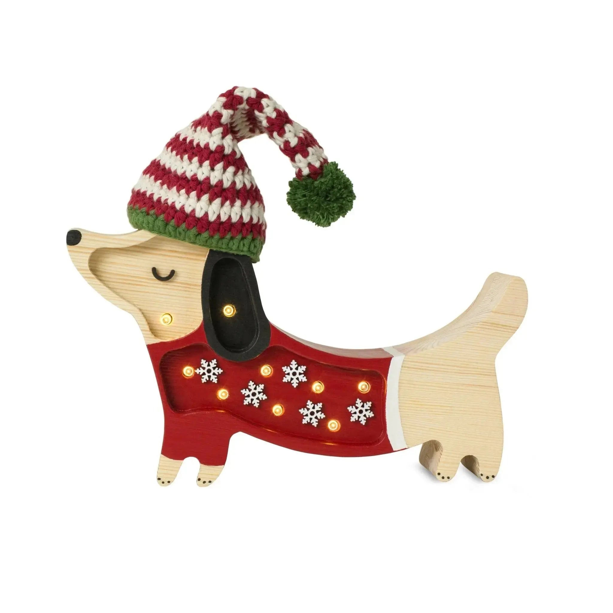 Adorable Holiday Puppy Lamp for Nursery, Limited Edition Kids' Room Decor lamp Little Lights Santa Helper  