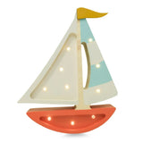 Little Lights Mini Sailboat Lamp  Little Lights Harbor Clay  