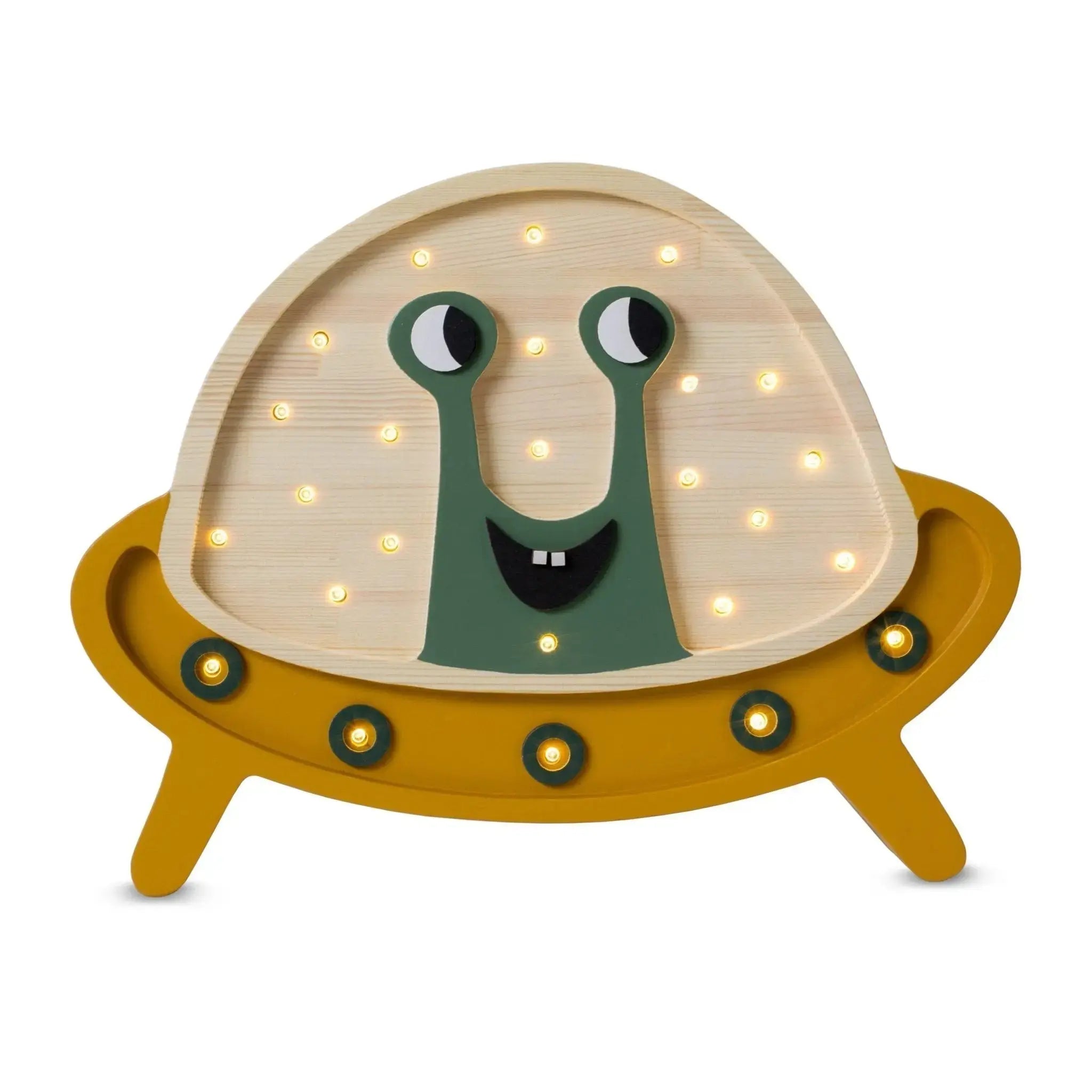 Little Lights UFO Lamp  Little Lights Mustard Wood  