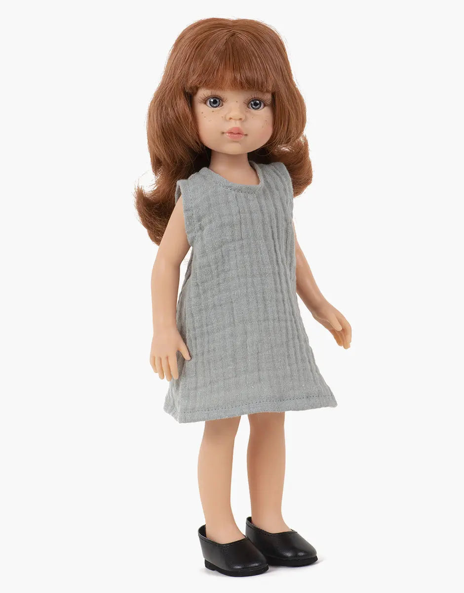 Christi European Girl Doll in Almond Iva Dress  Minikane   