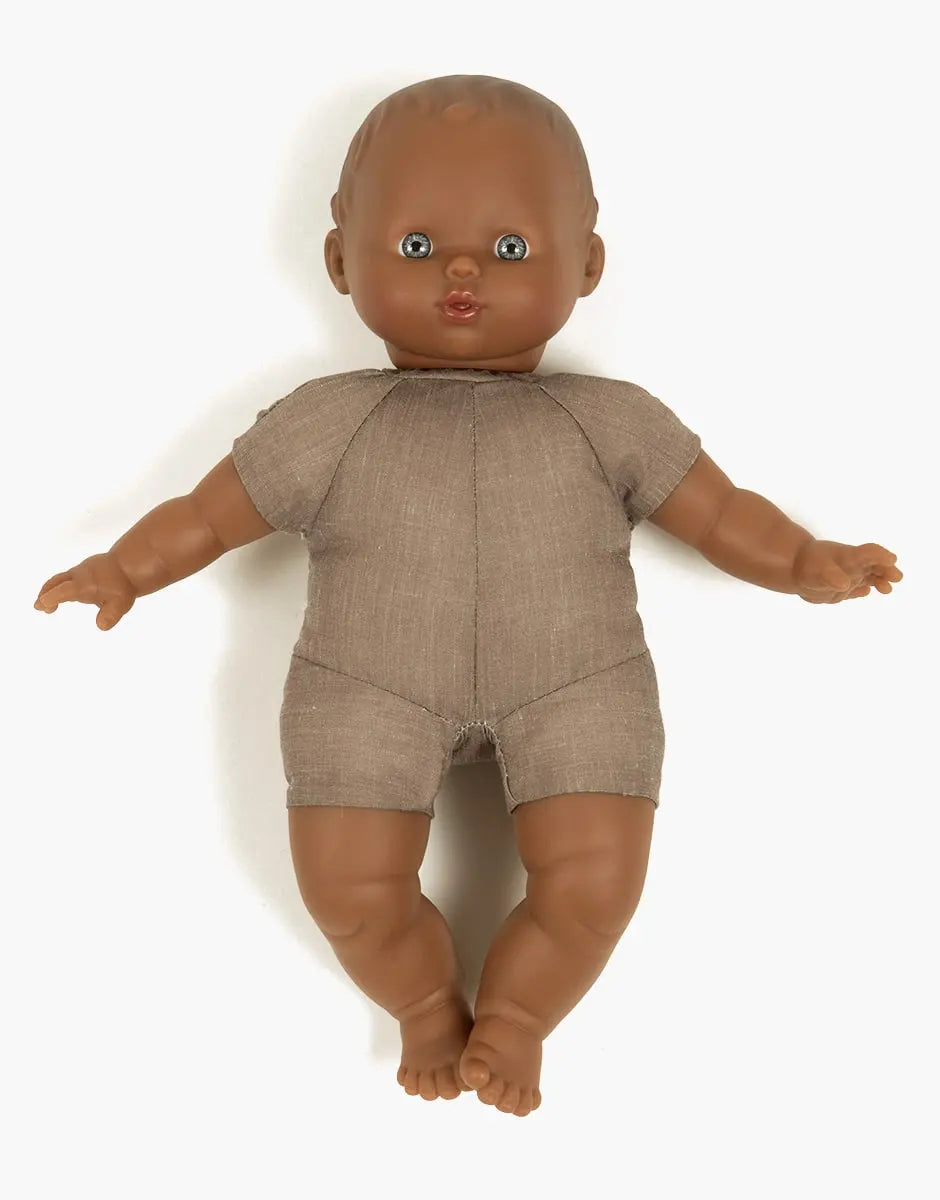 Suzie Vintage African Girl Baby Doll with Gray Blue Eyes  Minikane   