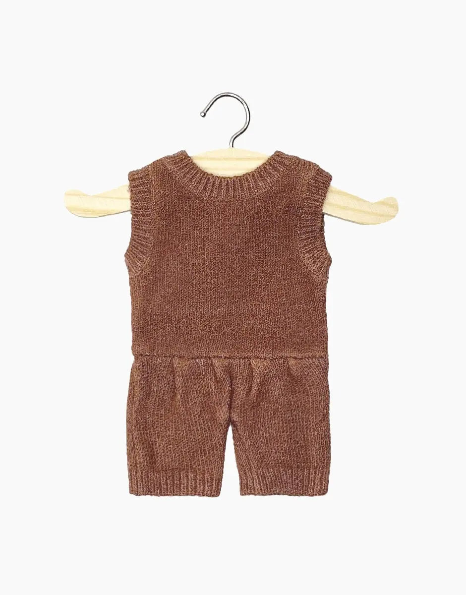 Orlando Knit Doll Romper in Caramel  Minikane   