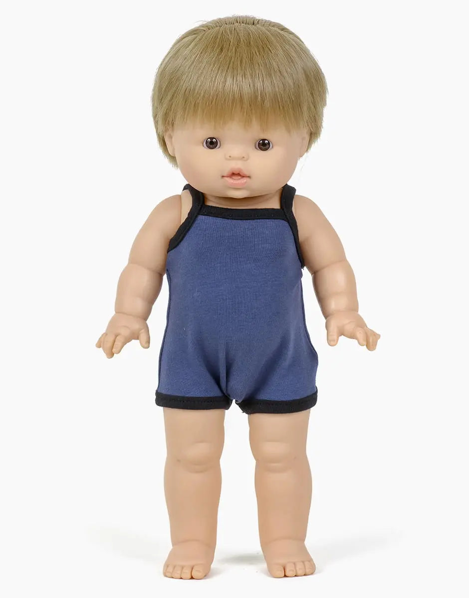 Archie European Boy Baby Doll with Brown Eyes  Minikane   