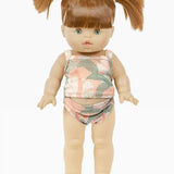 Gabriella European Girl Baby Doll in Palm Trees Underwear  Minikane   