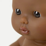 Leon Vintage Girl Baby Doll with Brown Eyes  Minikane   