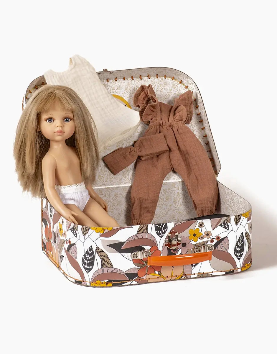 My Mini Suitcase "Copenhagen" Brown Sugar  - Amigas Nora African Girl Doll  Minikane   