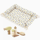 Nomade Mimosa Set With Changing Mat And Wooden Toiletry Set  Minikane   