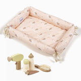 Nomade Peacocks Roses Set With Changing Mat And Wooden Toiletry Set  Minikane   
