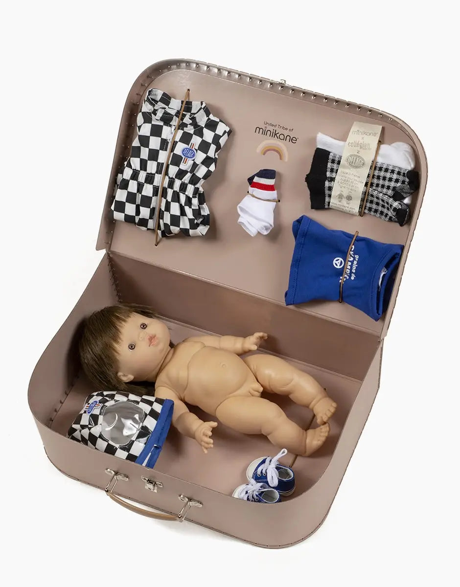 Minikane X Delage – My Suitcase from yesteryear “Racing” Archie Boy Doll  Minikane   