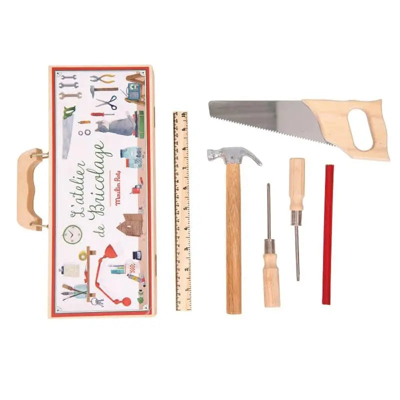 Small Tool Set Box Toy for Recreational Activities  Moulin Roty   