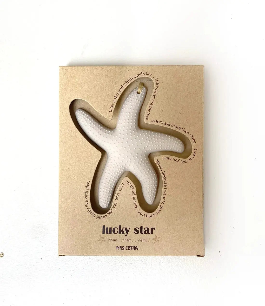 Lucky Star Silicone Baby Teether in Cloud Gray Lucky Star Mrs.Ertha Cloud Gray  