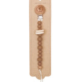 Eva Silicone Pacifier Clip - Taup  Mrs.Ertha   