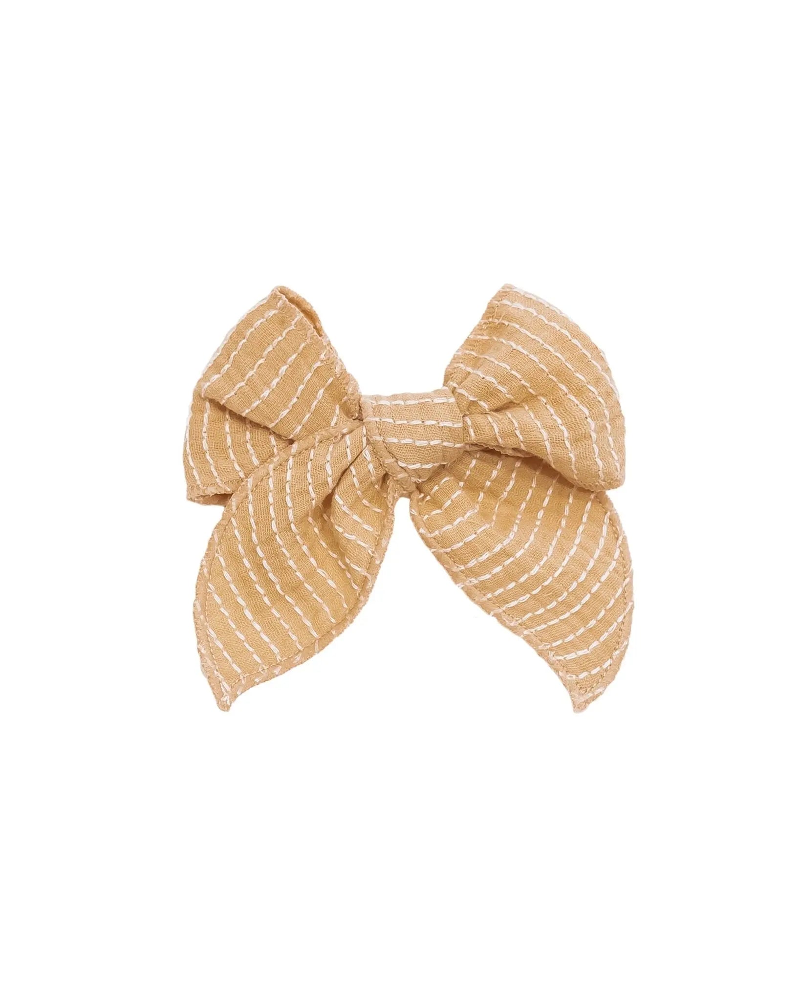 Fable Bow Clip  Mrs.Ertha Stripe Honey Bow  