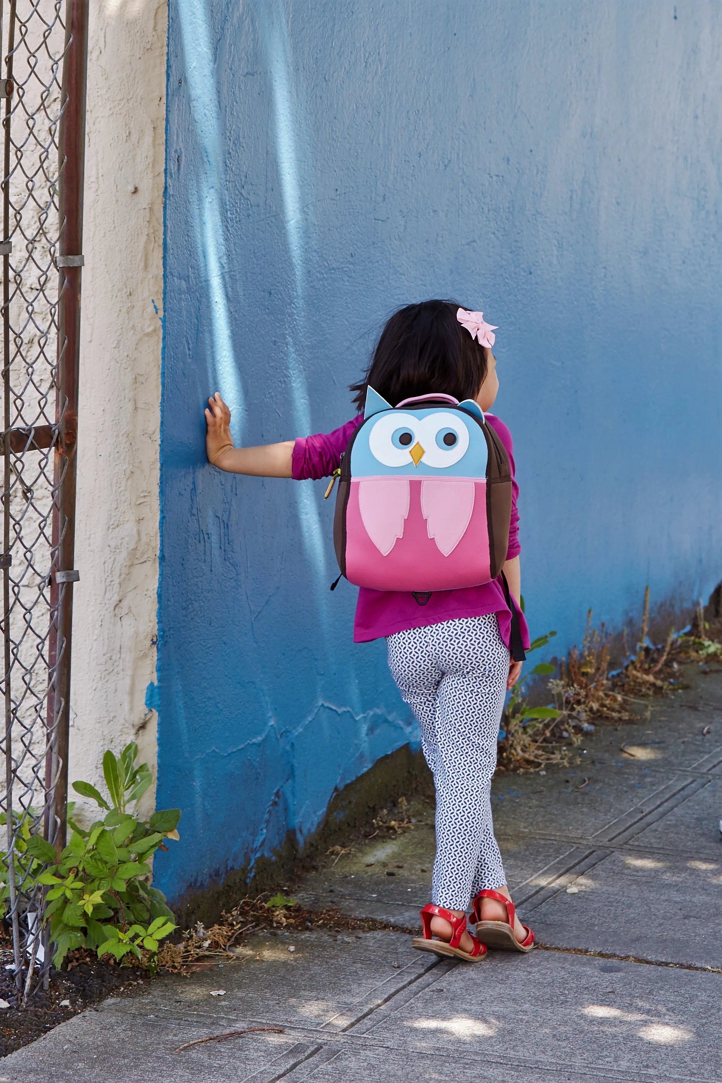 Hoot Owl Harness Toddler Backpack - Brown and Pink,Safety Harness Toddler Harness BP Dabbawalla   