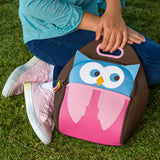 Hoot Owl Lunch Bag - Brown and Pink,Safety Harness, Kids Backpack Lunch Bag Dabbawalla   
