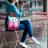 Hoot Owl Lunch Bag - Brown and Pink,Safety Harness, Kids Backpack Lunch Bag Dabbawalla   