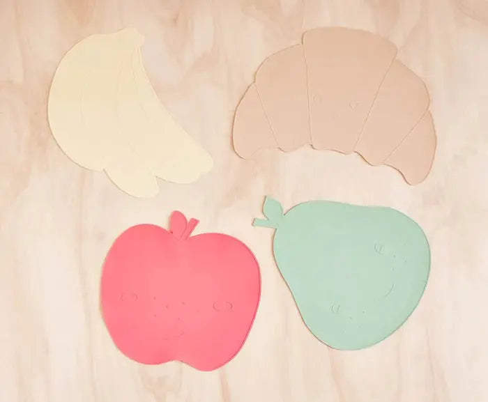 Yummy Apple Placemat, Playful Design, Child's Tactile Sensory Development, Kids Dining Essential Apple Placemat OYOY   
