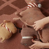 Fine Knit Cotton Hunsi Dog with Coco & Max Puppies, Delightful and Durable  OYOY   