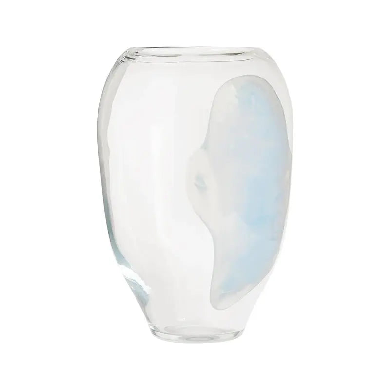 Jali Glass Vase in Ice Blue  OYOY   