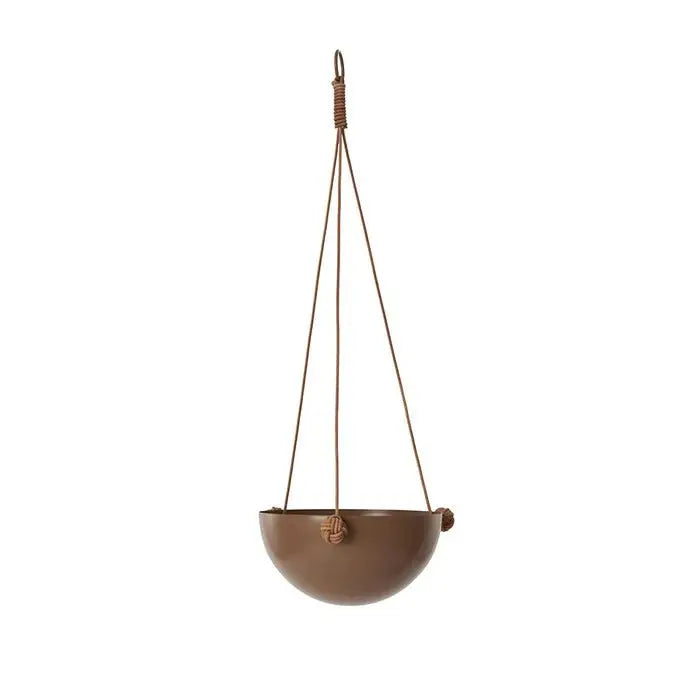 Pif Paf Puf Hanging Storage - 1 Bowl, Nougat - Small Space Organizer, Leathercord Included Hanging Storage - 1 Bowl OYOY   