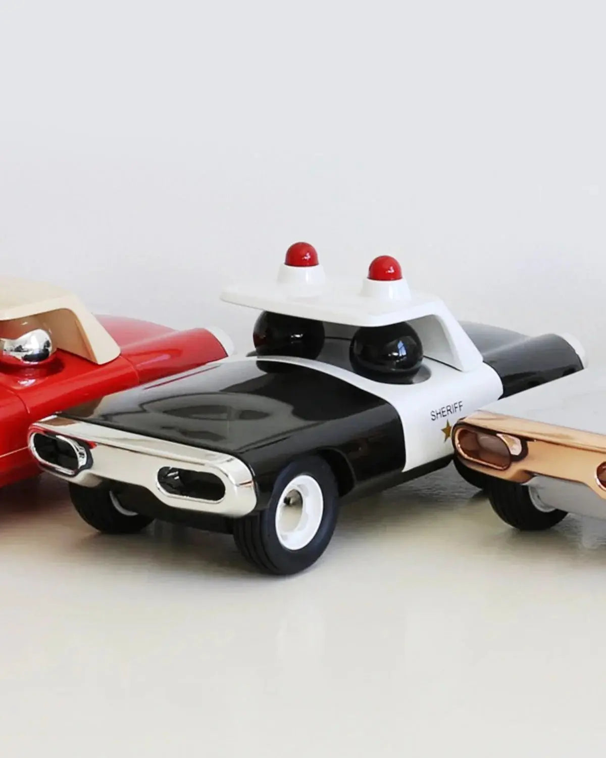 Playforever Car Maverick Heat, 1960s New York Inspired Toy, Collectible Vehicle, Retro Playtime Fun  Playforever SHERIFF Black/White  