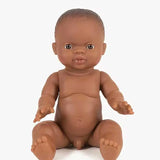 Zach African Boy Baby Doll with Brown Eyes  Minikane   