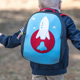 Rocket Backpack,Blue and Red, Size 3-6Y,Safety Harness, Kids Backpack Preschool Backpack Dabbawalla   