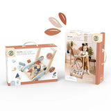 Wooden Block Walker for Toddlers, Toy with Brake System, Sustainable Wood, Gift Box Included  Speedy Monkey   