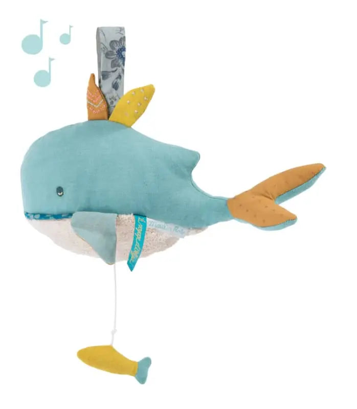 Josephine the Whale, Colorful and practical to hang on the crib with a pretty fastener  Speedy Monkey   