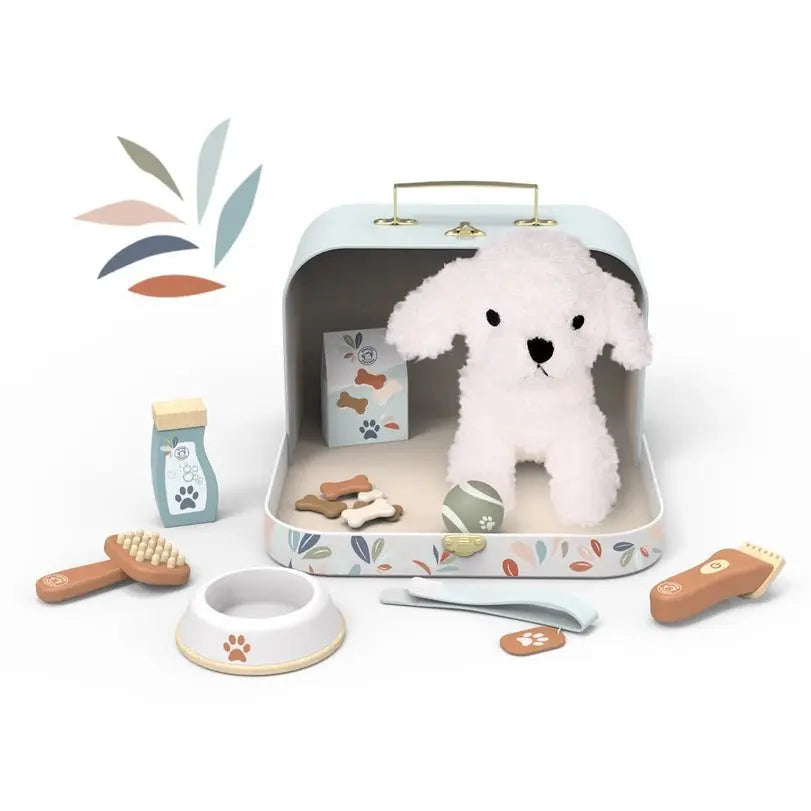 My Little Dog Plush Suitcase Set, Complete Care Kit for Kids, Travel Playset, Perfect Gift  Speedy Monkey   