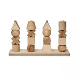 Wooden Natural Montessori Stacking Toy XL  Wooden Story   